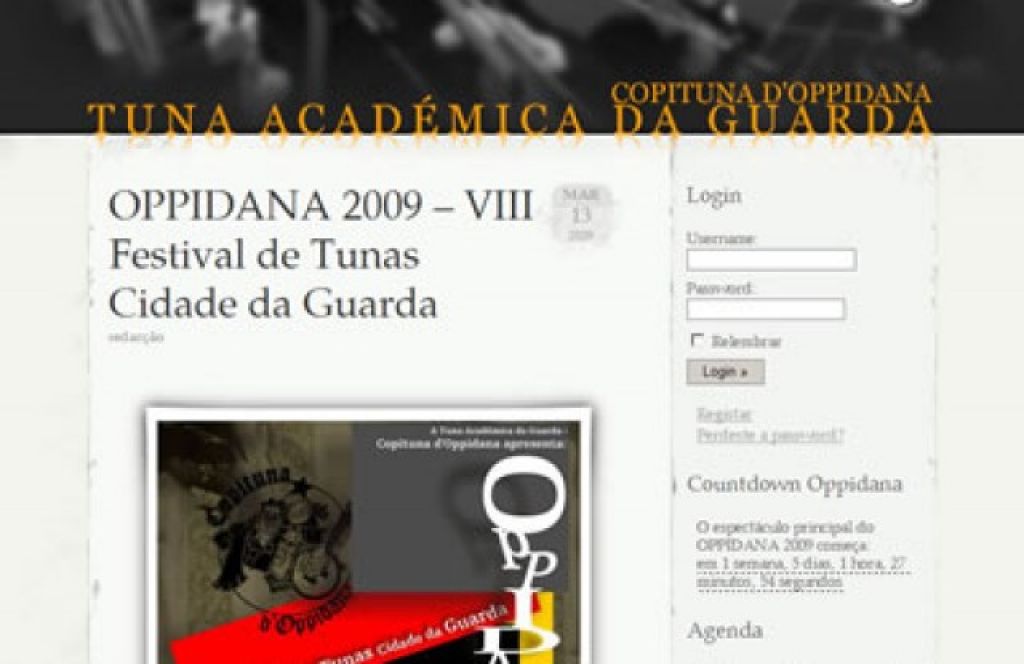 Tuna Académica da Guarda - nova plataforma Web